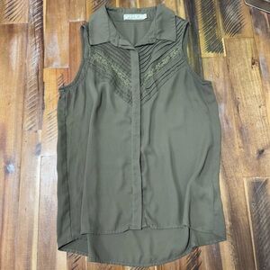 Chloe K Olive Green Dress Top
